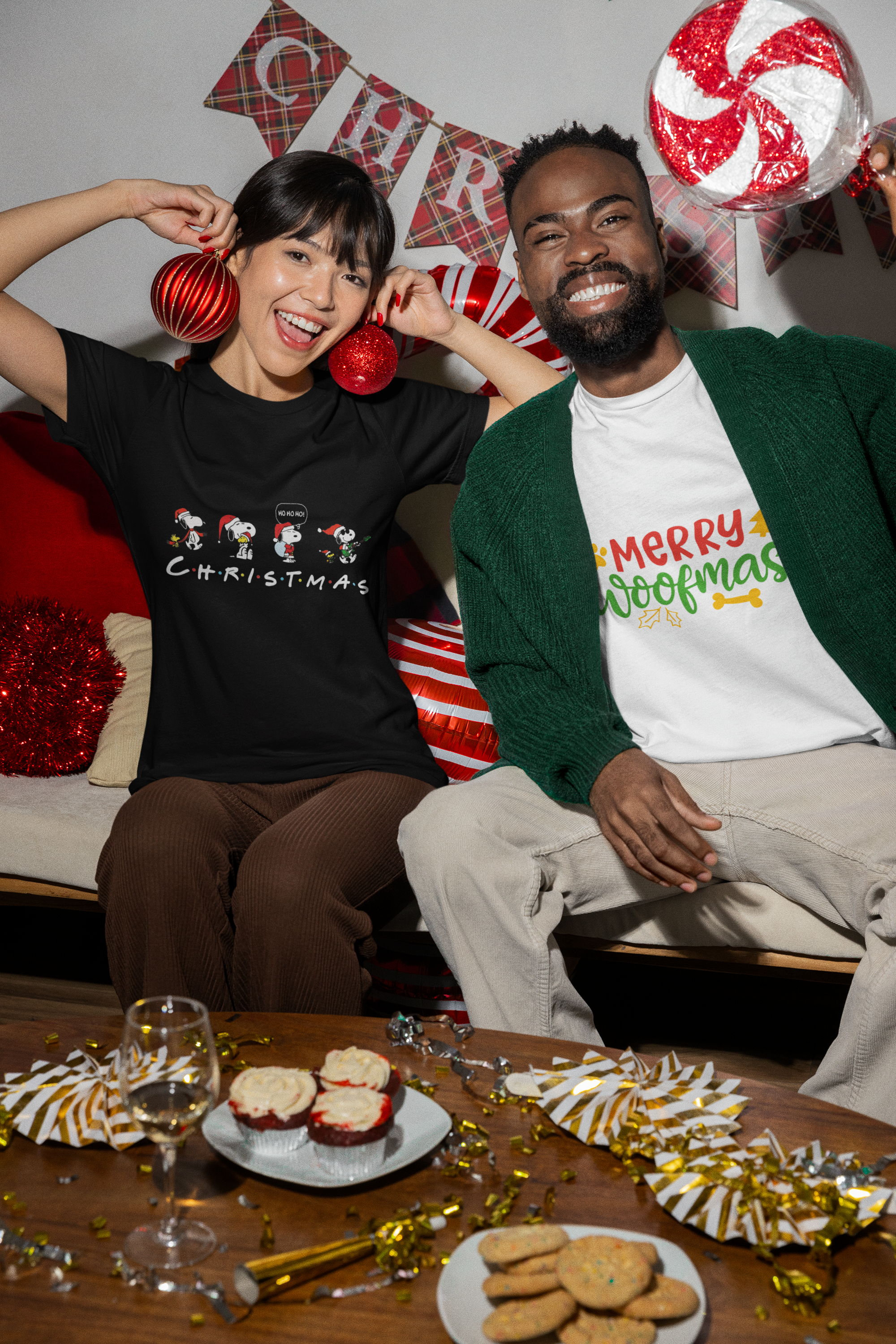 Merry Woofmas T-Shirt – Festive Dog Typography