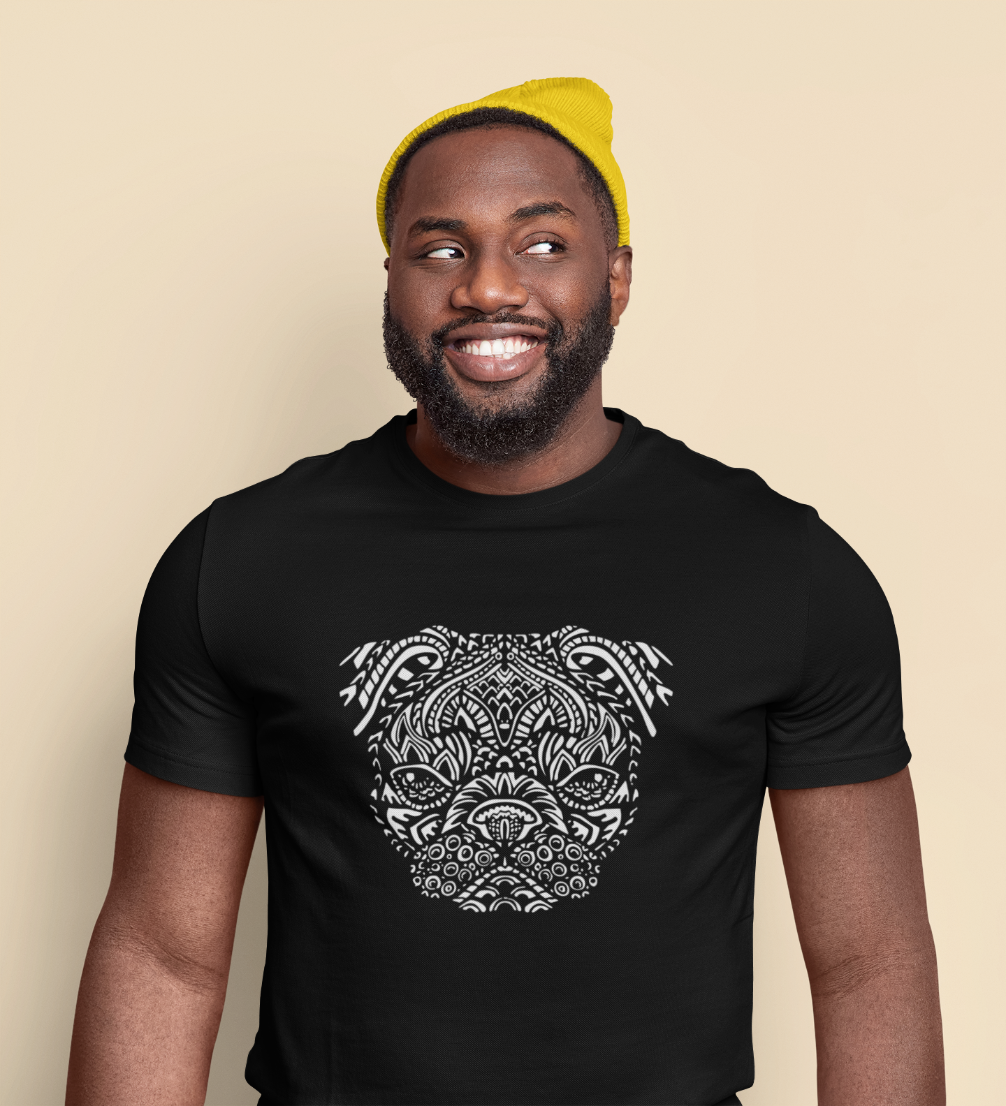 Artistic Abstract Dog Face T-Shirt – Intricate Minimal