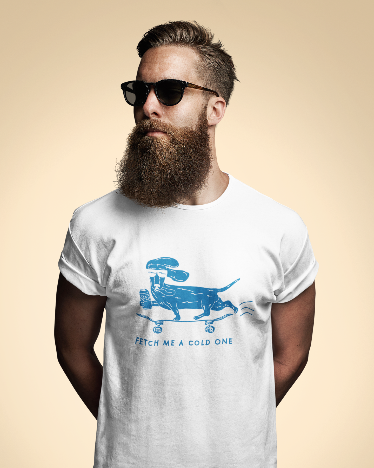 Fetch Me a Cold One Dog T-Shirt – Funny Drinking Pup