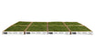 XXXL Paws on Pause real grass dog toilet, eight grass boxes arranged four wide by two deep at 192 x 120 cm, front view
