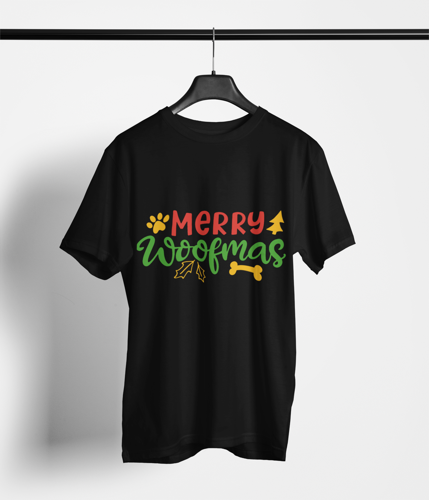 Merry Woofmas T-Shirt – Festive Dog Typography